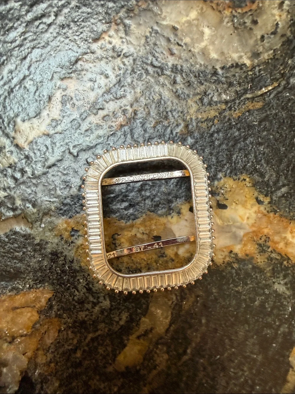 Crystal Baguette Bezel Case - Silver